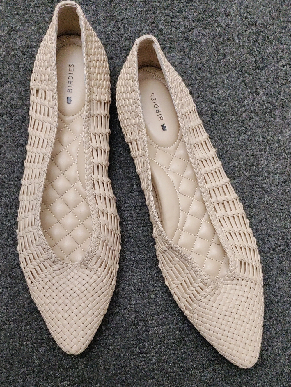 Birdies The Starling Woven Flat Beige Flats
